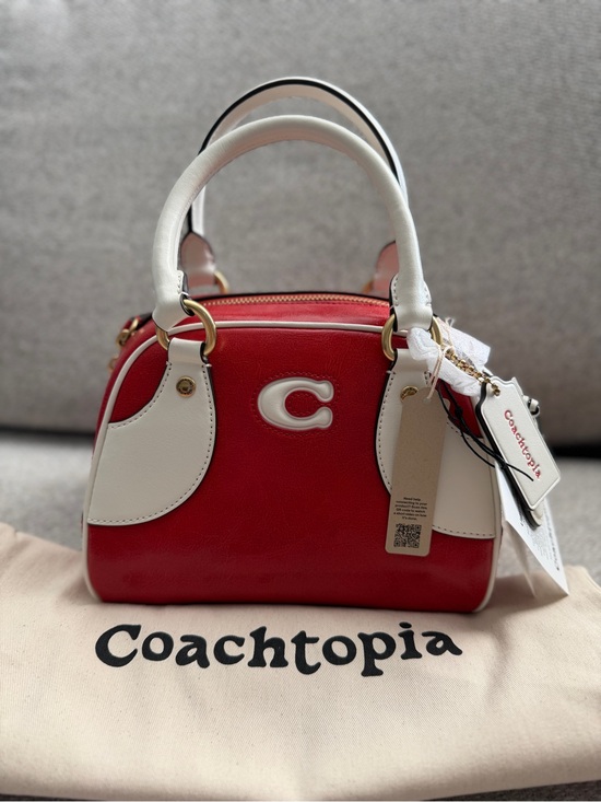 Coach Handbags - Coachtopia Bowling Bag Red/White | NWT | Crossbody Satchel | Dust Bag Included